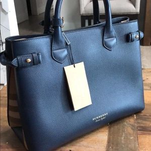 BURBERRY Limited Edition Derby Leather Banner Tote